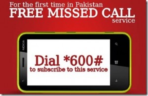 Mobilink Offers Missed Call and SMS Service
