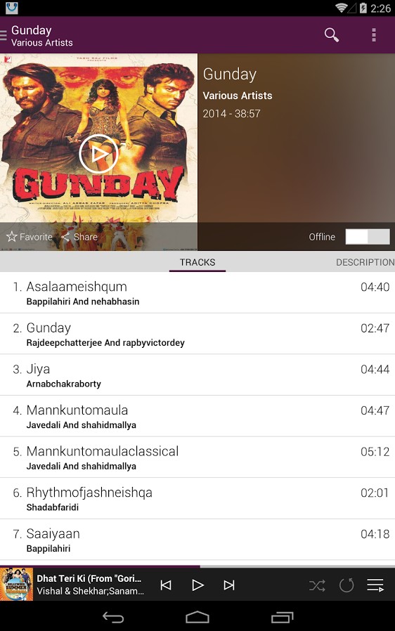 Telenor-Gunday Music App Screenshots