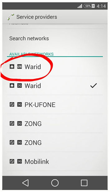 Warid 4G LTE Sialkot Screenshot