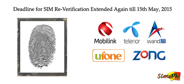 Deadline for SIM Re-Verification Extended Again till 15th May, 2015