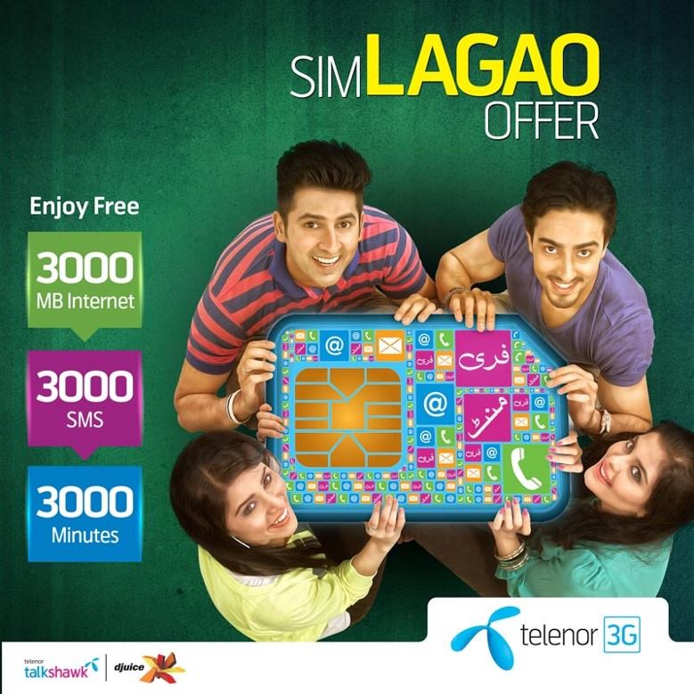 Telenor Talkshawk & Djuice SIM Lagao Offer - 1st March 2015