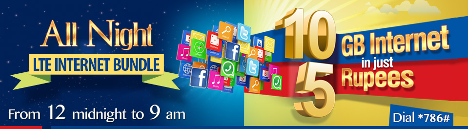 Warid Ramzan Offer 2015 - All Night Internet Bundles 