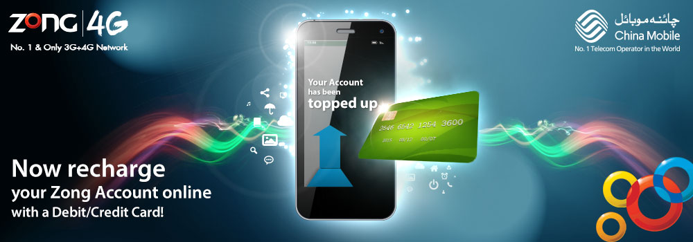 Zong Offers Online Recharge Facility with Credit & Debit Card