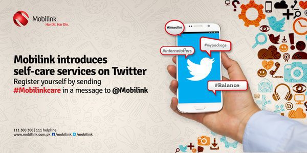 Mobilink Collaborates Twitter to Introduce Self Care Services through Tweets